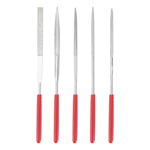 [158309] Diamond needle file set, 140 x 50 x 3 mm, 5 pcs,// MTX