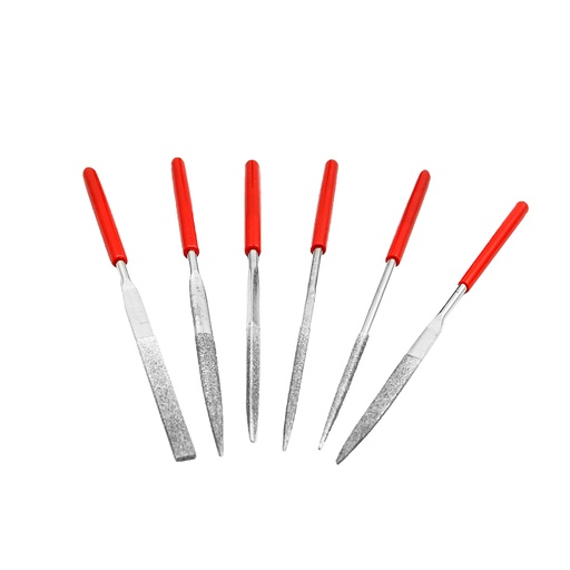 [158319] Diamond needle file set, 140 x 50 x 3 mm, 6 pcs,// MTX