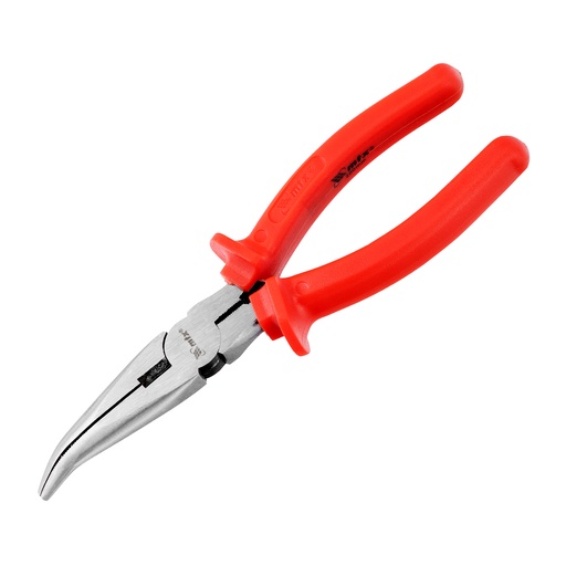 [174969] Bent long-nose pliers, 200 mm, plastic handles, Econom line// MTX