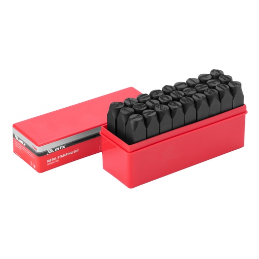 [188547] Metal striking stamping set, with letters 0-9, 12 mm size //MTX