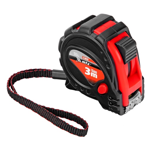 [310049] Measuring tape, 3m x 16mm, enlarged magnetic end hook, 3 fixations// MTX 310049
