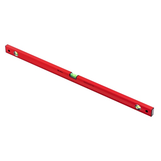 [332299] Aluminium spirit level, 3 vials, ruler, red, 1000 mm// MTX