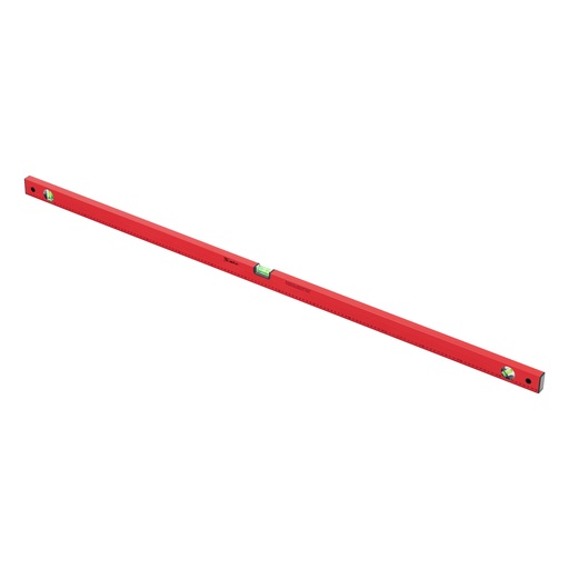 [332359] Aluminium spirit level, 3 vials, ruler, red, 1500 mm// MTX