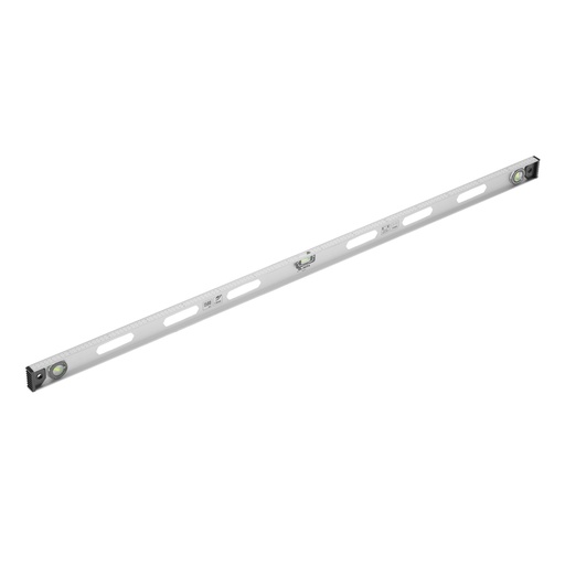 [340359] Aluminium spirit level "Rail", 1500 mm, 2 vials + 1 rotary// MTX