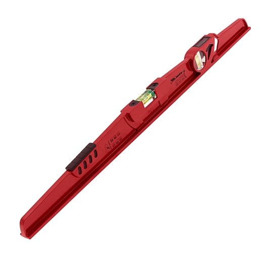 [349079] Aluminium spirit level, 600 mm, 2 vials (1 front), impact pad// MTX