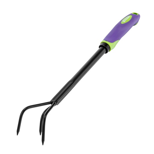 [620637] Hand cultivator, 3-tine, 60х400 mm, steel, rubberized ergonomic handle, LSR1// PALISAD 620637