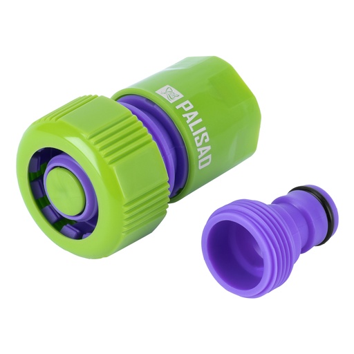 [657558] Plastic connector adapter , 3 / 4 "male thread, hose connector 3 / 4"// PALISAD