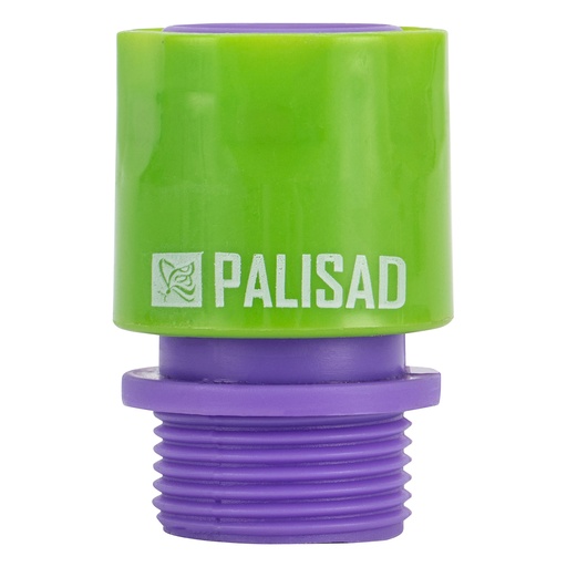 [661758] Plastic hose quick connector, external thread 3/4"// PALISAD