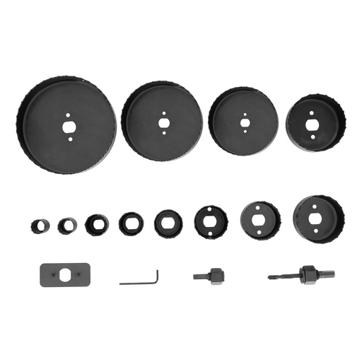 [704729] MTX Wood Hole Saw Set, 12 pcs, 19–127 mm / Набор кольцевых пил по дереву, 12 шт, 19–127 мм // 704729