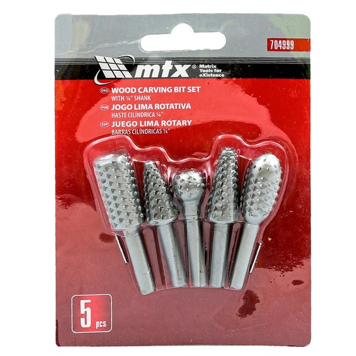 [704999] 5 pcs Wood rotary rasp set// MTX 704999