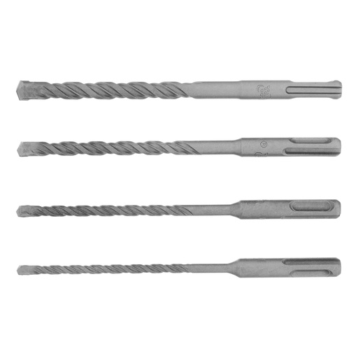 [710949] 4 pcs SDS-plus drill bit set 5-6-8-10x160mm, plastic case// MTX