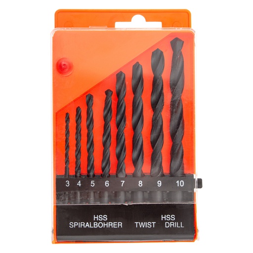 [723205] 8 pcs Drill set for metal 3-10 mm HSS// Sparta 723205