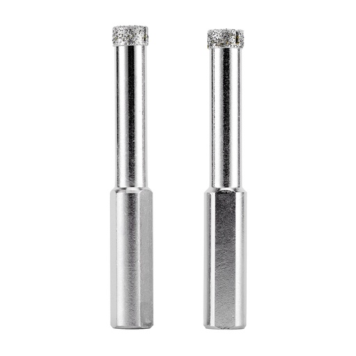 [726089] Electroplated diamond hole saw, 8 х 67 mm, triangular shank, 2 pcs// MTX