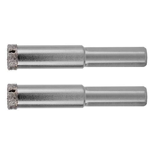 [726129] Electroplated diamond hole saw, 12 х 67 mm, triangular shank, 2 pcs// MTX