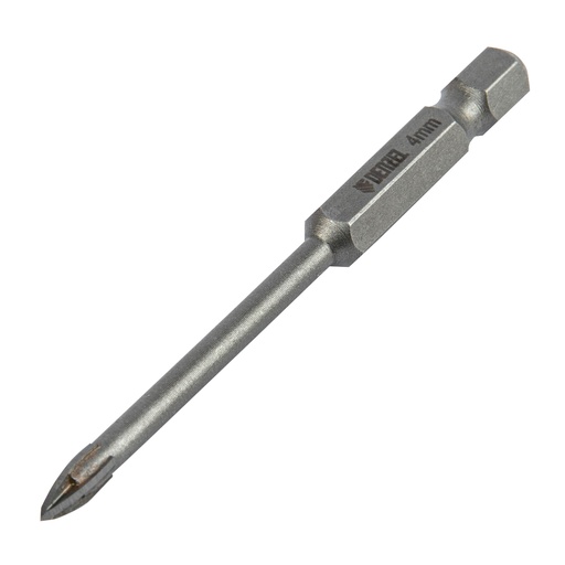 [728023] Tile drill 4 mm, cross plate, hex shank// Denzel 728023