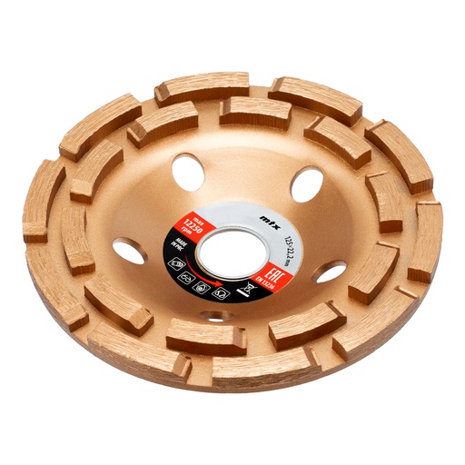 [729909] Diamond cup wheel Double rows 125 mm// MTX