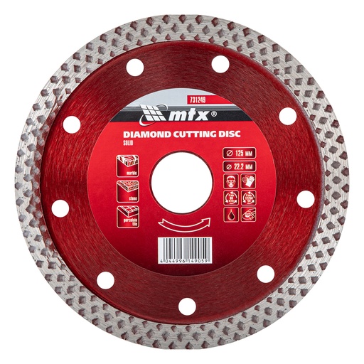 [731249] Continuous diamond saw blade 125 х 22,2 mm, dry/wet cut