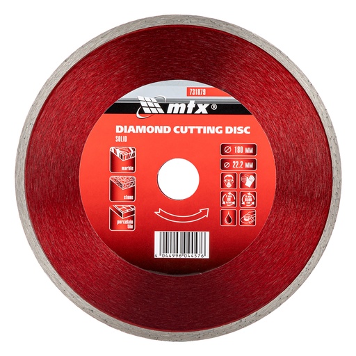 [731879] Continious diamond saw blade 180 х 22,2 mm, wet cut// MTX 731879