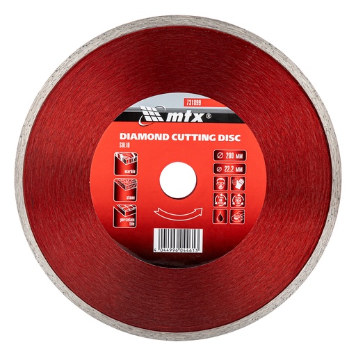 [731899] Continious diamond saw blade 200 х 22,2 mm, wet cut// MTX 731899