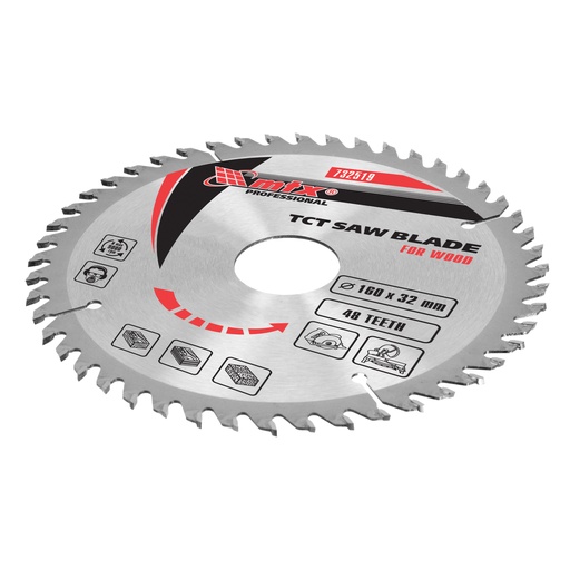 [732519] T,C,T, Saw blade for wood cutting, 160 х 32 mm, 48T// MTX
