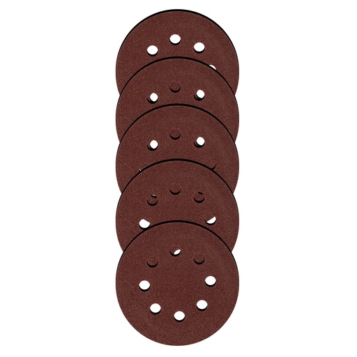 [738049] Velcro abrasive discs, perforated, P 80, 125 mm, 5 pcs// MTX