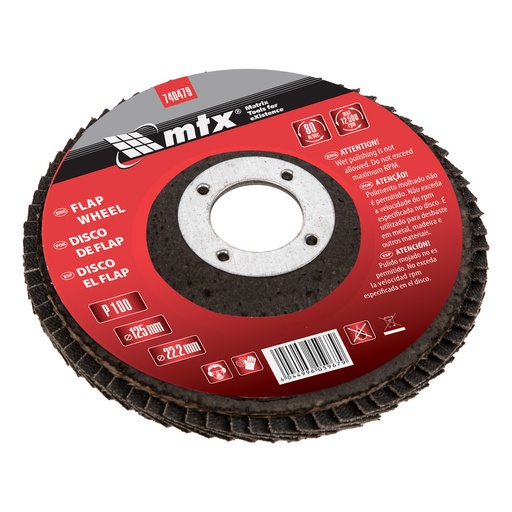 [740479] Flap disc, P 100, 125 х 22,2 mm// MTX 740479