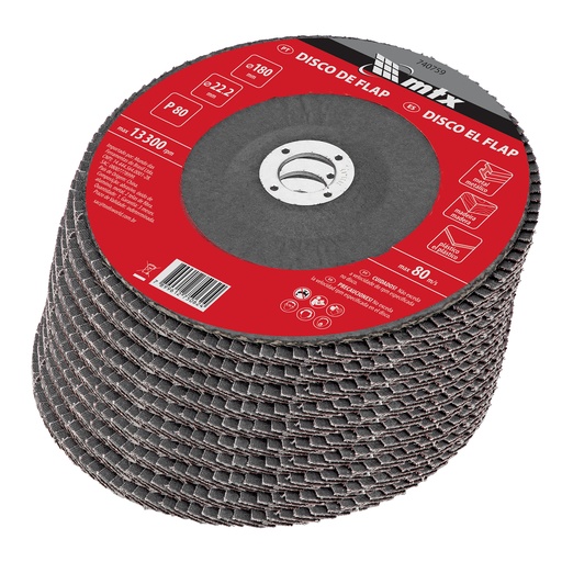[740759] Flap disc, P 80, 180 х 22,2 mm/