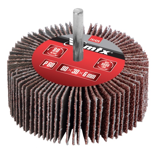 [741429] Shaft-mounted Flap disc, P 60, 80 х 30 х 6 mm// MTX