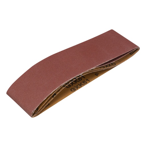 [742859] Aluminium Oxide endless belts, P 120, 75 х 533 mm, 3 pcs// MTX 742859