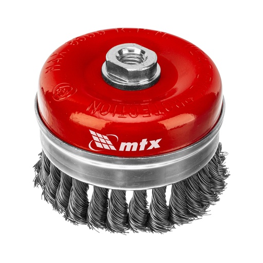 [746729] Twisted сup grinder brush, "Heavy Duty", cup 100 mm, М14, tempered steel wire// MTX 746729