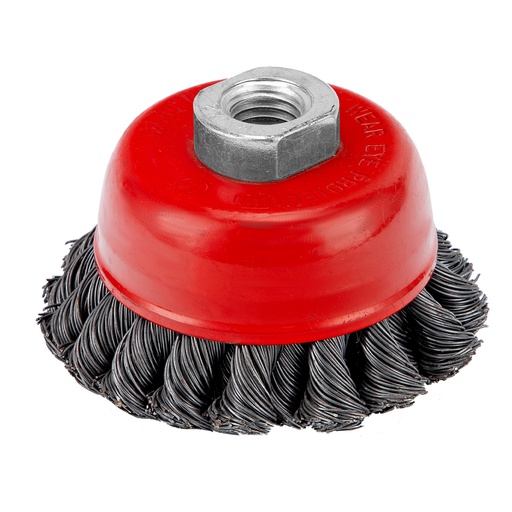 [746769] Cup brush for angle grinder, 75 mm, M14, double row twisted steel wire 0,35 mm// MTX