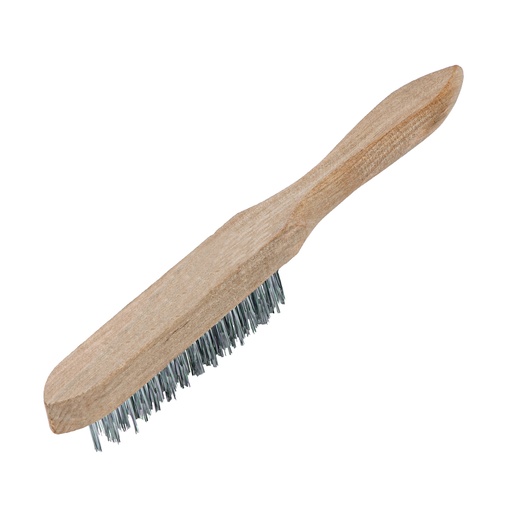 [748205] Steel wire-brush, 3 row, with wooden handle// Sparta