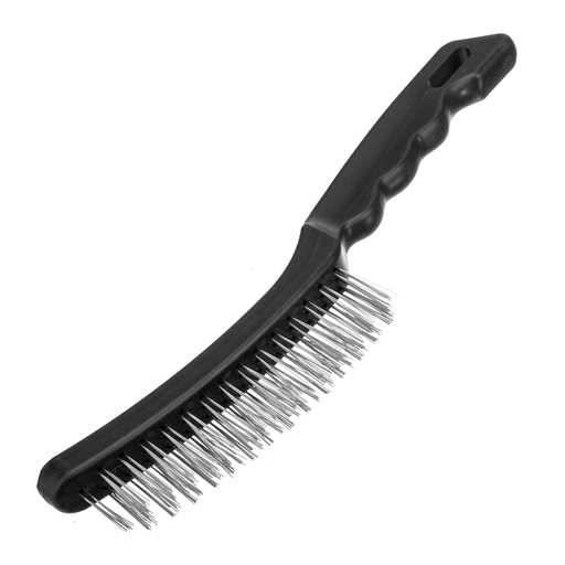 [748655] Steel wire-brush, 3 row, with plastic handle// Sparta