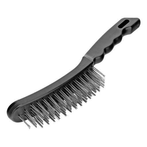 [748675] Steel wire-brush, 5 row, with plastic handle// Sparta