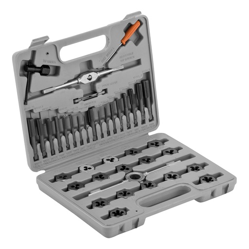 [773155] 40pcs Tap & Die set M3-M12, tap-die holder, plastic case// Sparta