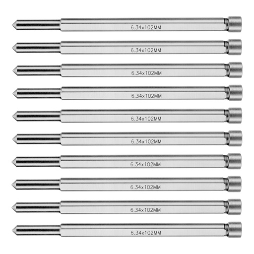 [790535] Denzel Straight Pins 6.34 × 102 mm, 10 pcs / Штифты Дензел 6,34 × 102 мм, 10 шт.