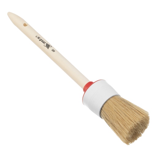[820789] Round brush №8 (35 mm), natural bristle, wooden handle// MTX