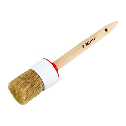 [820869] Round brush №16 (55mm), natural bristle, wooden handle// MTX