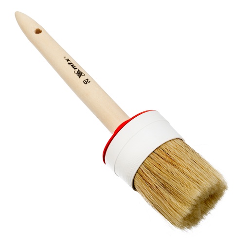 [820909] Round brush №20 (65 mm), natural bristle, wooden handle// MTX