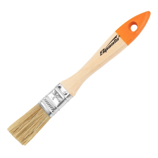 [824155] Flat brush Slimline 3/4 " (20mm), natural bristle, wooden handle// Sparta