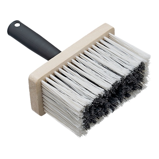[840889] Finishing brush, 150 x 70 mm, synthetic bristle, wooden body, plastic handle// MTX