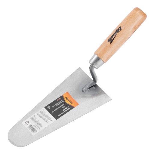 [862705] Steel guaging trowel, 160 mm, wooden handle// Sparta