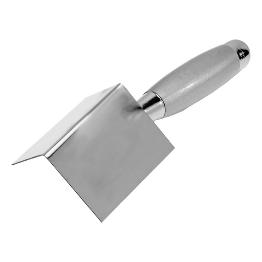 [863089] Stainless steel trowel for internal angles, 80 x 60 x 60 mm, wooden handle// MTX