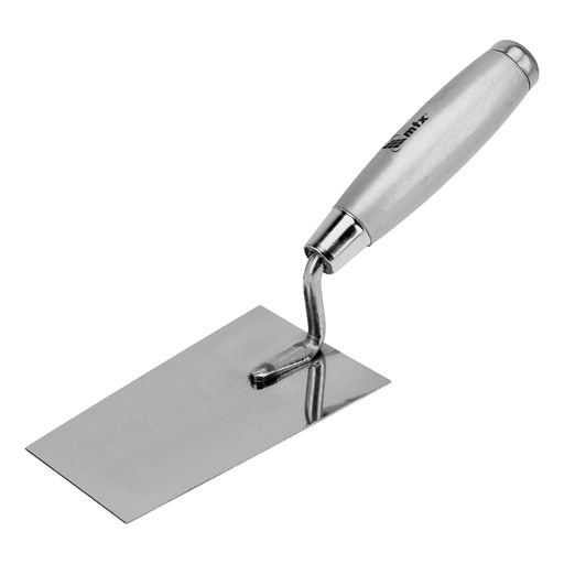 [863189] Stainless steel trowel, 140 x 82 mm, wooden handle// MTX