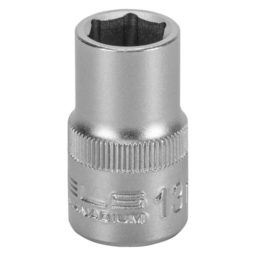 [1381355] 1/2" Dr,, 6PT Socket 13 mm, CrV, with plastic holder// Stels 1381355