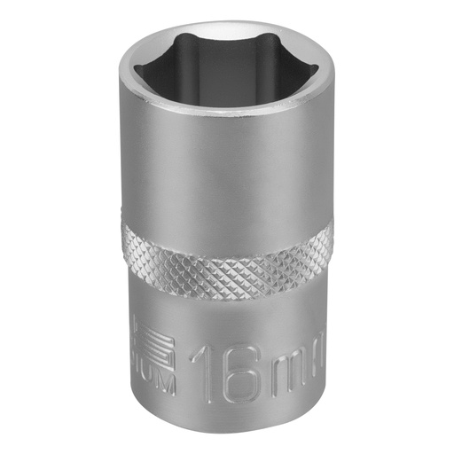 [1382755] 1/2" Dr,, 6PT Socket 27 mm, CrV, with plastic holder// Stels