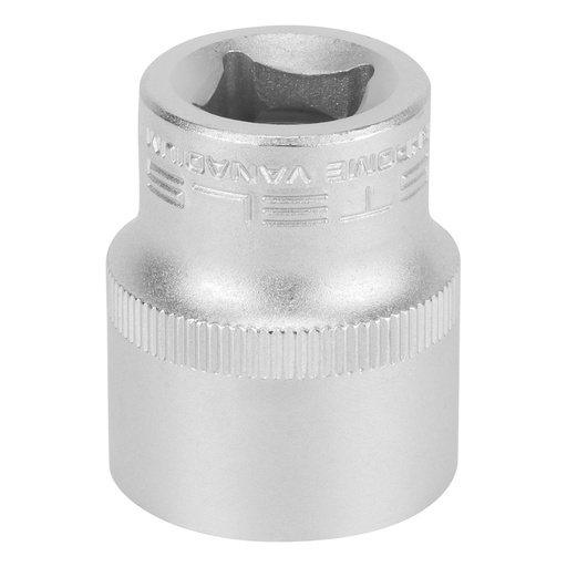 [1385455] 1/2" Dr,, 6PT Socket 15/16", CrV, with plastic holder// Stels 1385455