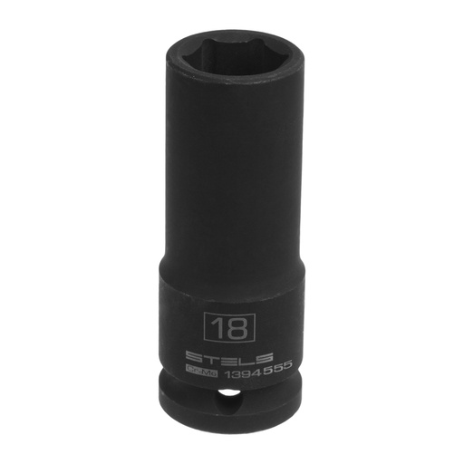 [1394555] 1/2" Dr,, 12PT Головка 3/8", CrV, с пластиковым держателем // Stels