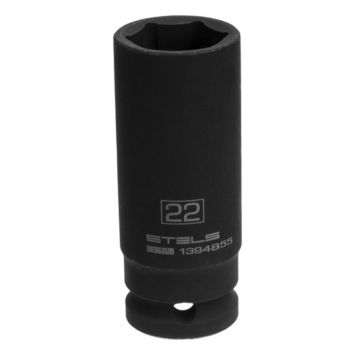 [1394855] 1/2" Dr,, 12PT Socket 9/16", CrV, with plastic holder// Stels