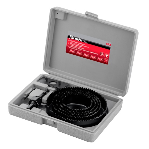[7047159] Wood hole saw set, 64-127mm, 8 pcs// MTX 7047159